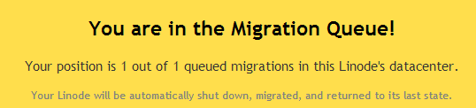 linode migration queue