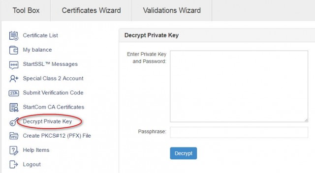 decrypt private key